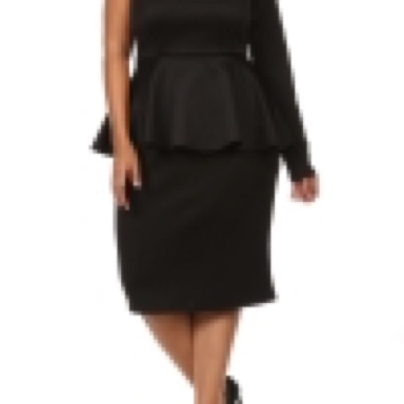 Plus off Shoulder Peplum Dress - Picture 2 of 4